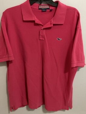 Men’s Vineyard Vines 100% Cotton Short Sleeve Whale Logo Polo Shirt, Large